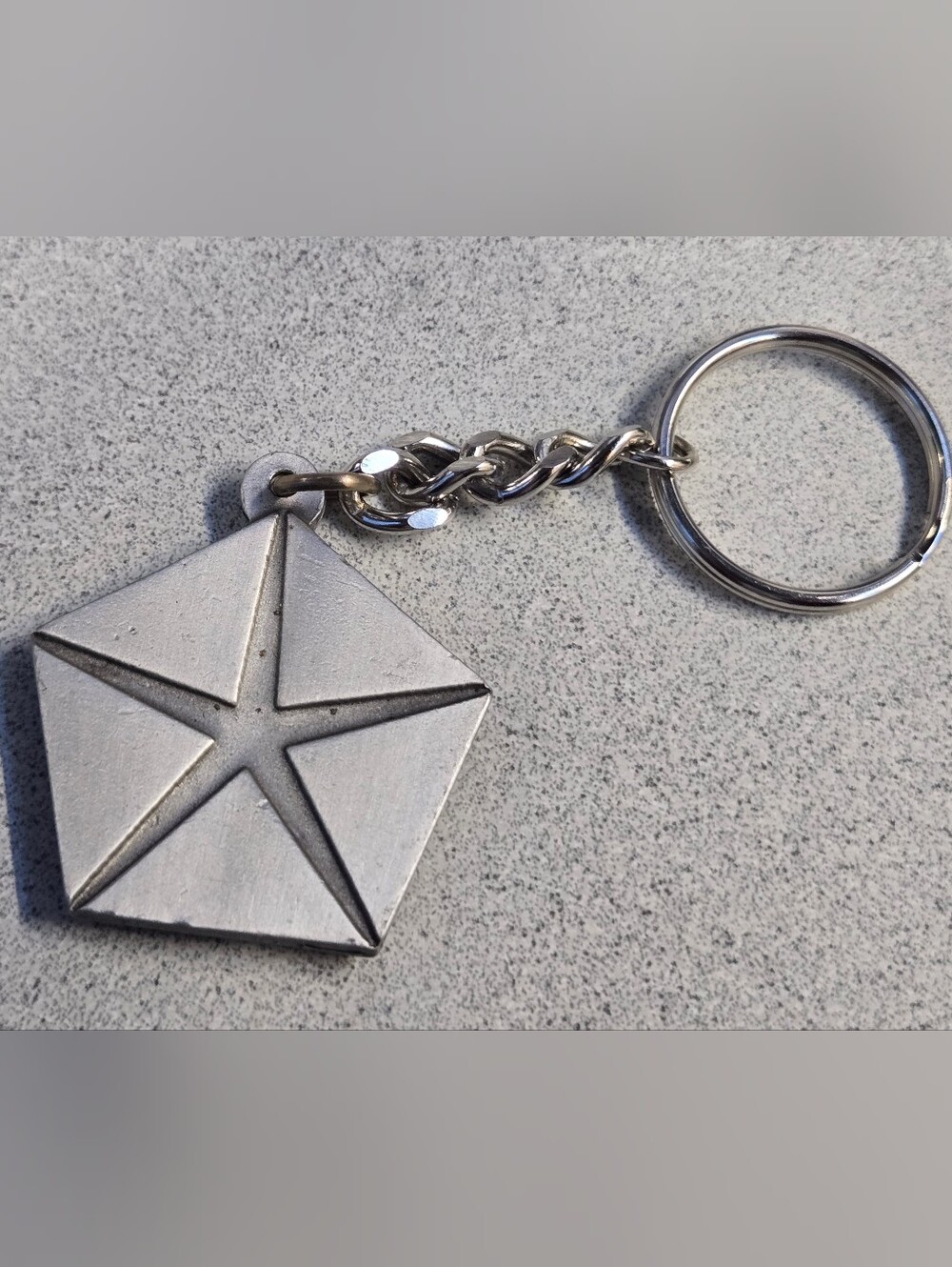 Vintage Dodge Ram Chrysler Pentastar Keychain